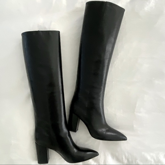 Paris Texas Shoes - NWT Paris Texas 80mm Lizard Print Boots in Black